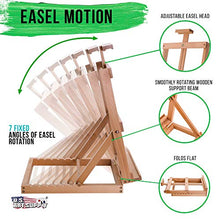 Load image into Gallery viewer, U.S. Art Supply Venice Heavy Duty Tabletop Wooden H-Frame Studio Easel - Artists Adjustable Beechwood Painting and Display Easel, Holds Up To 23" Canvas, Portable Sturdy Table Desktop Holder Stand