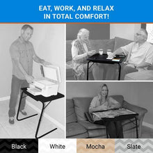 Load image into Gallery viewer, Table Mate XL TV Tray Extra Large Folding Table Adjustable to 6 Heights and 4 Angles for Eating, Laptop and Multipurpose Use (Slate Grey)