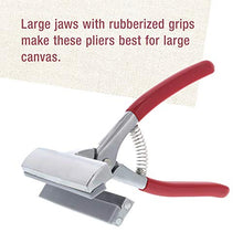 Load image into Gallery viewer, US Art Supply Professional Extra Wide Canvas Pliers 4-3/4 inch with Padded Spring Return Handle