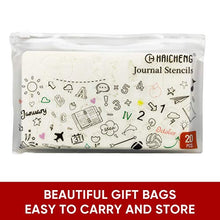 Load image into Gallery viewer, 20 PCS Journal Stencil Plastic Planner Set for Journal Notebook Diary Scrapbook DIY Drawing Template Journal Stencils 4x7 Inch