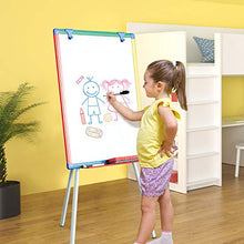 Load image into Gallery viewer, Magnetic Whiteboard Easel with Stand Dry Erase Flipchart Board for School Classroom Home Children Teaching Display,Colorful Frame,24x18inches
