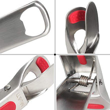 Load image into Gallery viewer, Gripper Clips Tongs for Lifting Hot Dishs Bowl Pot Pan Plate from instant Pot Microwave Oven Air Fryer,Botter opener,304 Stainless Steel,Kitchen Tongs,Food Tongs Bowl Clip. (RED)