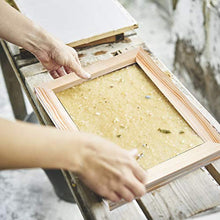 Load image into Gallery viewer, KONUNUS Wooden Paper Making Mold Papermaking Screen Kit, 5.8 x 8.2 inch Screen Printing Frame for DIY Paper Craft and Dried Flower Handcraft