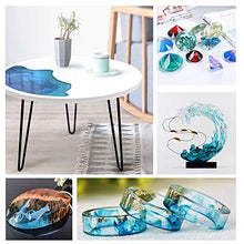 Load image into Gallery viewer, Epoxy-Resin-Crystal-Clear-Kit for Art, Jewelry, Crafts,Coating- 16 OZ Including 8OZ Resin and 8OZ Hardener | Bonus 4 pcs Graduated Cups, 3pcs Sticks, 1 Pair Rubber Gloves by Puduo