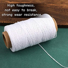 Load image into Gallery viewer, Jupean Waxed Thread, 150m /164Yards White Leather Waxed Thread, Leather Sewing Thread, Hand Stitching Thread for Hand Sewing Leather, Bookbinding, and Beginners Leather Craft DIY