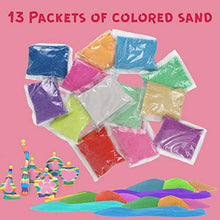 Load image into Gallery viewer, Kraftic Super Sand Art and Crafts Activity Kit - DIY Sand Craft Set, 10 Sand Art Bottles, 10 Sand Bags