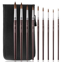 Load image into Gallery viewer, Sable Watercolor Brushes, Fuumuui 9pcs Detail to Thick Round Pointed Paint Brushes Kolinsky Superior Sable Hair Artist Brushes Perfect for Watercolor Gouache Acrylic Ink Painting