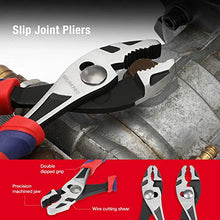 Load image into Gallery viewer, WORKPRO 5-piece Pliers Set with Storage Pouch, 7-Inch Long Nose, 6-Inch Diagonal, 8-Inch Groove Joint, 6-Inch Slip Joint, 8-Inch Linesman, Portable Home Hand Tools