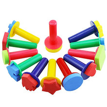 Load image into Gallery viewer, Kuqqi 12pcs Assorted EVA Sponge Painting Stamper Foam Sponge Brush Painting Tools for Painting Drawing Crafts and DIY