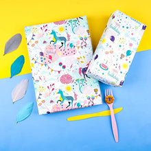 Load image into Gallery viewer, WRAPAHOLIC Birthday Wrapping Paper Roll - Unicorns and Celebration Banners Set for Party, Celebrating, Baby Shower Present Packing - 4 Rolls - 30 inch X 120 inch Per Roll