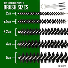 Load image into Gallery viewer, TCP Global Carburetor, Airbrush, Spray Gun 25 Piece Needle and Brush Cleaning Tool Set Kit - 18 Wire Needles, 5 Brushes, 1 Sharp Pick - Carb Cabon Jet Cleaner, Remove Nozzle Paint, Dirt, Tattoo Tube