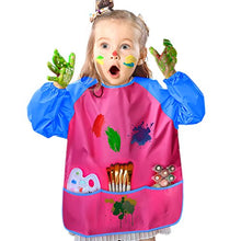 Load image into Gallery viewer, Kuuqa Waterproof Art Smock, Kids Art Aprons Children's Art Smock Long Sleeve with 3 Roomy Pockets (Paints and Brushes not included)