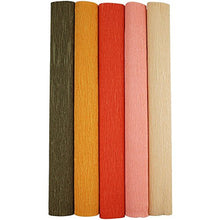 Load image into Gallery viewer, Just Artifacts Premium Crepe Paper Rolls - 8-Feet Length/20-Inch Width (5pcs, Color: Shades of Orange)