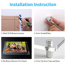 Load image into Gallery viewer, NIUBEE 8.5x11 Clear Acrylic Wall Mount Floating Picture Frame A4 Letter Size Photo for Document Certificate Sign Display -Double Panel (Full Frame is 9.4x13.4 inch)