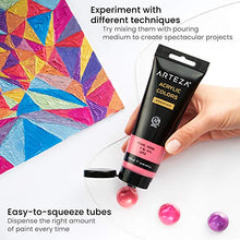 Load image into Gallery viewer, Arteza Metallic Acrylic Paint, Set of 8 Jewel Tones Colors in 4.06oz Tubes, Rich Pigments, Non Fading, Non Toxic Paints for Artists, Hobby Painters & Kids, Ideal for Canvas Painting & Crafts