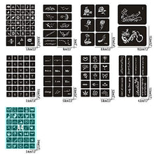 Load image into Gallery viewer, Aresvns Henna Tattoo Stencil Reusable 400+ Designs,Temporary Tattoo Stencil 21 Sheets,Temporary Tattoo Template,Airbrush Tattoo Stencils,Cool Stickers