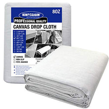 Load image into Gallery viewer, Kingorigin Canvas Drop Cloth 9x12feet for Painting, Painters Drop Cloth, Paint Tarp, Curtains, Painting Supplies, Canvas Sheet