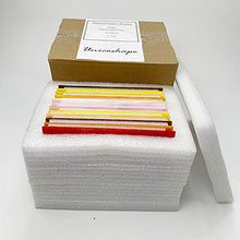 Load image into Gallery viewer, Unicoshape 12 Sheets Stained Glass Sheets Pack, 6" X 4" Cathedral Glass, Art Glass, Mosaic Glass Tiles for Crafts, (Red and Yellow Mixed)