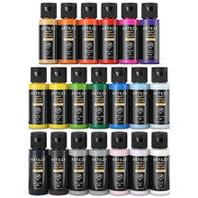 Load image into Gallery viewer, Arteza Craft Acrylic Paint, Set of 20 Colors, 2oz/60 ml Bottles, Water-Based, Matte Finish Paints, Art Supplies for Art & DIY Projects on Glass, Wood, Ceramics, Fabrics, Leather, Paper & Canvas