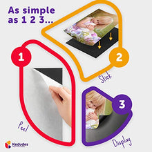 Load image into Gallery viewer, Flexible Adhesive Magnetic Sheets Paper 4x6 Inch - Peel and Stick, Works Great for Pictures!, Cuts to Any Size! Pack of 12