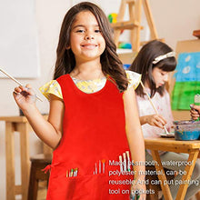 Load image into Gallery viewer, Caydo 3 Pieces Water Resistant Children's Art Smock Middle Size with 3 Roomy Pocket, Painting Apron for Kids 6 to 10 Years