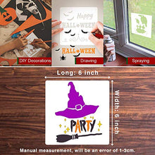 Load image into Gallery viewer, Halloween Plastic Painting Stencils 20 Pcs Reusable Pumpkin Expression Templates for DIY Card, Craft Art Drawing Painting Spraying Window Glass Wood Airbrush Walls Art
