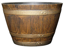Load image into Gallery viewer, Classic Home and Garden 72 Whiskey Barrel, 15", Distressed Oak