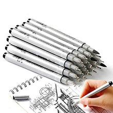 Load image into Gallery viewer, Micro-Line Pen 10 Size Black, Fineliner Ink Pen, Waterproof Archival Ink Calligraphy Pens for Artist Illustration, Sketching, Technical Drawing, Brush Lettering