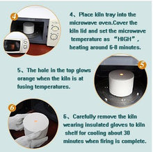 Load image into Gallery viewer, Professional Large Microwave Kiln Kit 14pcs Set For DIY Jewelry Glass Fusing Kiln