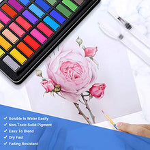 Load image into Gallery viewer, Watercolor Paint set ,Emooqi Premium Watercolour Paint Box with 36 Colors Pigment ,2 Hook Line Pen ,2 Water Brush Pen , Watercolor Paper Pad ,for Artists, Painting ,Professionals , Beginner Painters