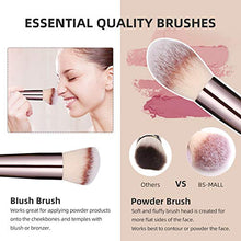 Load image into Gallery viewer, BS-MALL Makeup Brush Set 18 Pcs Premium Synthetic Foundation Powder Concealers Eye shadows Blush Makeup Brushes Champagne Gold Cosmetic Brushes with Black Case
