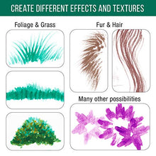 Load image into Gallery viewer, U.S. Art Supply 12 Piece Special Effects Artist Paint Brush Set - Professional Taklon Synthetic FX Brushes, Ribbon, Muti-Liner, Angular - Create Grass, Hair, Fur - Watercolor, Acrylic, Gouache, Oil
