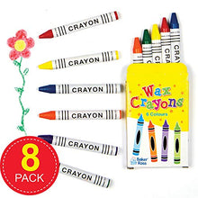 Load image into Gallery viewer, Baker Ross AF989 Mini Crayons - Pack of 8 boxes, Arts and Crafts Supplies and School Classroom Supplies, assorted, 7cmx5cm