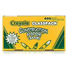 Load image into Gallery viewer, Crayola 52-1617 Class Pack Crayola Construction Paper Crayons, 25 ea. of 16 Colors, 400/Set, Assorted