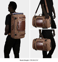 Load image into Gallery viewer, WITZMAN Men Travel Backpack Canvas Rucksack Vintage Duffel Bag A2021 (21 inch Brown)