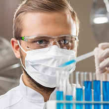 Load image into Gallery viewer, NoCry Safety Glasses with Clear Anti Fog Scratch Resistant Wrap-Around Lenses and No-Slip Grips, UV Protection. Adjustable, Black & Green Frames