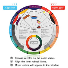 Load image into Gallery viewer, JimKing Creative Color Wheel, Paint Mixing Learning Guide Art Class Teaching Tool for Makeup Blending Board Chart Color Mixed Guide Mix Colours (9.25inch)