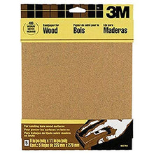 Load image into Gallery viewer, 3M Garnet Sandpaper, 9-Inch by 11-Inch, Assorted-Grit, 5-Sheet - 9040NA