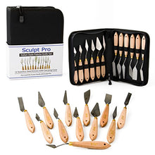 Load image into Gallery viewer, Palette Painting Knife Set 12 Pack with Carrying Case- Stainless Steel Art Paint Knives