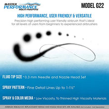 Load image into Gallery viewer, Master Airbrush Model G22 Multi-Purpose Dual-Action Gravity Feed Airbrush Set with a 0.3mm Tip and 1/3 oz. Fluid Cup - User Friendly, Versatile Kit - Spray Auto Graphics, Art, Crafts, Tattoos, Cake