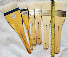 Load image into Gallery viewer, Encaustic Oil Acrylic Hake Brush Set of 6 (2 Soft Hair, 4 Hog Bristle)