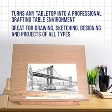 Load image into Gallery viewer, US Art Supply Extra Large Adjustable Wood Artist Drawing & Sketching Board 26" Wide x 21" Tall