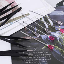 Load image into Gallery viewer, 13 Pieces Silicone Resin Mold Tool Set Nail Art Stirring Rod Muddler Poke Needle Spoon Kit Anti-Static Stainless Steel Tweezers Kit with 3 Droppers for Jewelry Making DIY Resin Craft