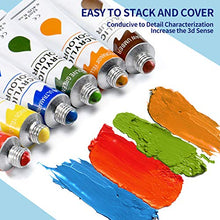 Load image into Gallery viewer, TOPELEK 29pcs Acrylic Paint Set, 24 Colors, 3 Paintbrushes, 1 Palette, 1 Canvas,Perfect for Canvas, Wood, Ceramic, Fabric etc, Good Blending & Rich Pigments for Beginner, Professional, Students
