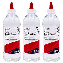 Load image into Gallery viewer, Mont Marte Signature Clear PVA Craft Glue 17.63oz (500g) 3Pack, Suitable for Paper, Card and Fabric