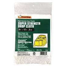 Load image into Gallery viewer, Frost King P300 Super Strength High Density Drop Cloths, 9' x 12' x .3 mil, Clear