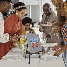 Load image into Gallery viewer, PUJIANG Tabletop Display Easel, Folding Instant Poster Easel, 14" High Black Steel Metal Art Easel for Display Show, Paintings, Posters (Black, 1Pack)