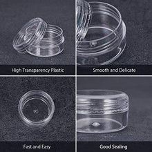 Load image into Gallery viewer, BENECREAT 30 Pack 1.47"x0.78" (10ml) Empty Clear Plastic Bead Storage Container jar with Rounded Screw-Top Lids for Beads, Nail Art, Glitter, Make Up, Cosmetics and Travel Cream