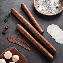 Load image into Gallery viewer, French Rolling Pin 3 Pieces Different Sizes (19.7inches 15inches 11inches) Made by Wenge Wood Very Suitable for Restaurants and Home Kitchens to Make Various Sizes of Bread