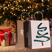 Load image into Gallery viewer, Mesha 50pcs Medium Size Gift Bags with Handle Brown Kraft Paper Bags 8x4.75x10.5 Inch Paper Shopping Bags, Paper Party Favor Bags, Retail Paper Bags Bulk